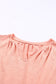 Pink Casual Solid V Neck Tee