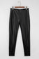 Black Faux Leather Seamed Leg High Waist Leggings