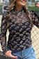 Black Game Day Rugby Mesh Sheer Long Sleeve Top