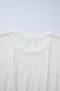 White Solid Color Textured Drop Shoulder Long Sleeve Peplum Top
