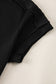 White Textured Knit Exposed Stitching T-shirt