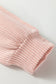 Multicolor Color Block Long Sleeve Ribbed Loose Top