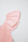 Pink V Neck Flutter Sleeve Smocked Bodice High Waist Ruffle Maxi Dress