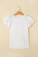 White Layered Ruffle Short Sleeve Round Neck Top