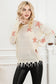 Starry Long Sleeve Raw Hem Sweater