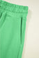 Light Pink Drop Shoulder Puff Sleeve Crop Pullover Drawstring Wide Leg Pants Set