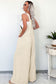Beige Checkered Pocketed High Waist Wide Leg Overall