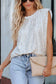 White Round Neck Sequin Tank Top