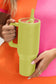 Orchid Petal Frosted Stainless Handle Large Vacuum Cup with Straw 40oz