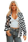 Green Checkerboard Flap Pocket Button Front Shacket