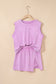 Myosotis 2 Pieces Mineral Wash Cotton Tank Top Lined Split Skirt Set
