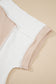 Parchment Twist Rib Colorblock Hi Low Plus Size Short Sleeve Top