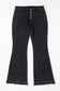 Black High Waist Button Front Flare Jeans