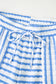 Black Stripe Knitted Short Sleeve Top and Drawstring Shorts Set