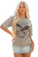 Parchment AMERICA FREE BIRD Vintage Graphic Mineral Washed Tee
