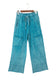 Lapis Mineral Wash Lace-up High Waist Raw Hem Patched Pocket Pants
