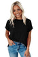 White Textured Knit Exposed Stitching T-shirt