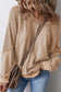 Light Grey Solid Waffle Knit Patchwork Raglan Sleeve Sweatshirt