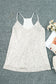 Silver Spaghetti Straps Sequin Tank Top