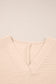 Apricot Textured V Neck T Shirt and Shorts Set