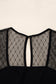 Black Polka Dot Mesh Long Sleeve Square Neck Bodysuit
