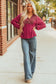 Oatmeal Waffle Patchwork Drop Shoulder Hooded Long Sleeve Top