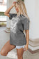 Gray Guitar Graphic Print Oversized T Shirt