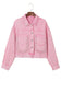 Pink Rivet Studded Denim Jacket