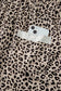 Khaki Animal Print Wide Leg Terry Knit Pants