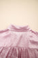 Rose Red Metallic Sheen Short Sleeve Buttoned Front Casual Shirt