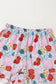 Multicolour Floral V Neck Cami Top and Ruffled Shorts Lounge Set