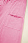 Black Mineral Wash Exposed Seam Drawstring High Waist Wide Leg Cargo Pants