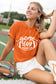 Orange game day Football Print Womens T Shirt