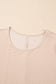 Parchment Corded Knit Crew Neck Puff Sleeve Shift Mini Dress