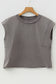 Medium Grey Mineral Wash Boxy Fit Cotton Tank Top