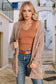 Straw Yellow Solid Open Knit Cardigan with Pockets