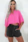 Black Drawstring High Waist Casual Denim Shorts with Pockets
