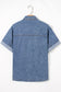 Ashleigh Blue Button Flap Pocket Cuffed Short Sleeve Denim Shirt