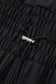 Black Plain Sleeveless Loop Drawstring Cinched Waist Romper
