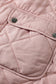 Pink Fleece Lined Quilted Vest Coats