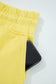 Yellow Cream Drop Shoulder Puff Sleeve Crop Pullover Drawstring Wide Leg Pants Set