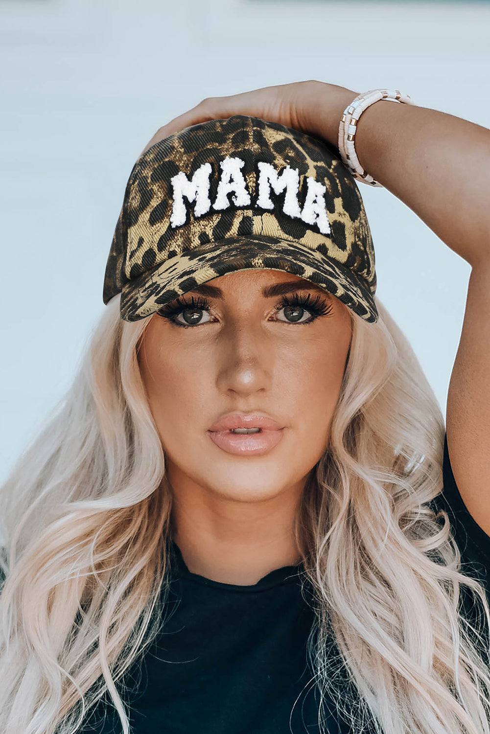 MAMA Embroidered Leopard Baseball Cap