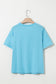 Light Blue MAMA Letter Graphic Neon T Shirt
