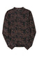 Black Western Rodeo Printed Mock Neck Long Sleeve Mesh Top