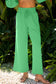 Light Pink Drop Shoulder Puff Sleeve Crop Pullover Drawstring Wide Leg Pants Set