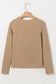 Black Long Sleeve Buttons V Neck Slim Fit Top