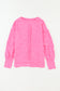 Rose Exposed Seamed High Low Raw Edge Sweatshirt