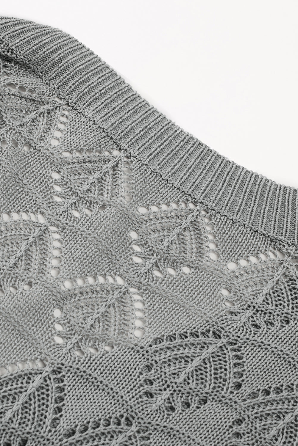 Green Lightweight Buttoned Front Crochet Cardigan