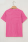 Myosotis Plain Corded Knit Mock Neck T Shirt