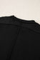 White Textured Knit Exposed Stitching T-shirt